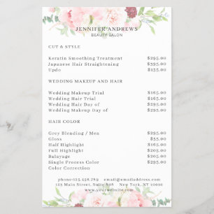 Modern blommigt bouquet flygblad