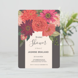 Modern Blommigt Bouquet-Möhippa till hösten Inbjudningar