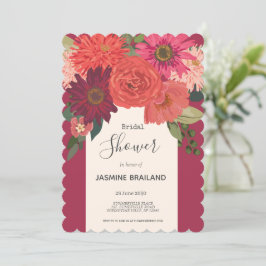 Modern Blommigt Bouquet-Möhippa till hösten Inbjudningar