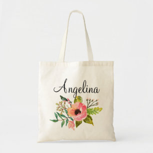 Modern Blommigt Bridesmaid Personlig-2 Tygkasse
