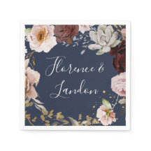 Modern  Blommigt | Bröllop Napkins