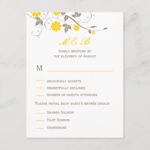 Modern Blommigt Bröllop OSA Card - Senard Kort