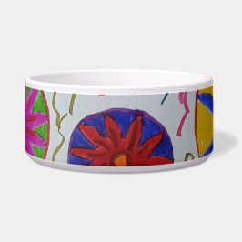Modern Blommigt Ceramic Pet Bowl