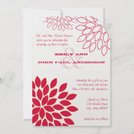 Modern Blommigt Chrysanthemum bröllopsinbjudningar Inbjudningar