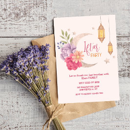 Modern Blommigt-crescent-inbjudan till ftar-parti Inbjudningar