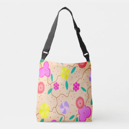 Modern Blommigt Crossbody Bag Axelväska