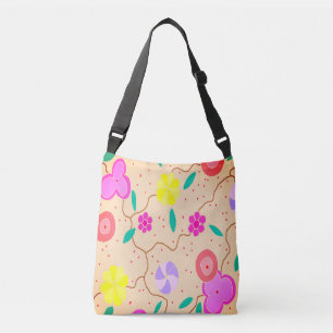 Modern Blommigt Crossbody Bag Axelväska