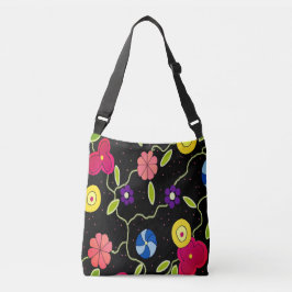 Modern Blommigt Crossbody Bag Axelväska