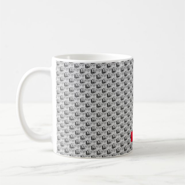 Modern blommigt-design kaffemugg (Vänster)