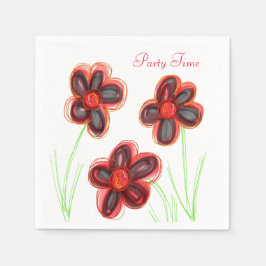 Modern Blommigt-design Pappersservett