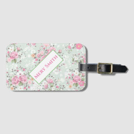 Modern Blommigt ditt namn Bagagebricka