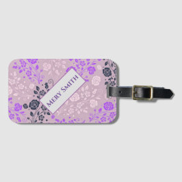 Modern Blommigt ditt namn Bagagebricka