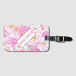 Modern Blommigt ditt namn Bagagebricka