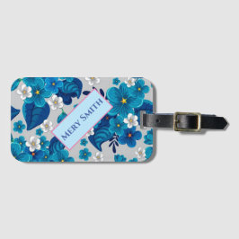 Modern Blommigt ditt namn Bagagebricka