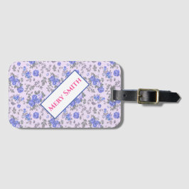 Modern Blommigt ditt namn Bagagebricka