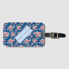 Modern Blommigt ditt namn Bagagebricka