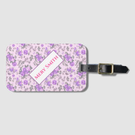Modern Blommigt ditt namn Bagagebricka