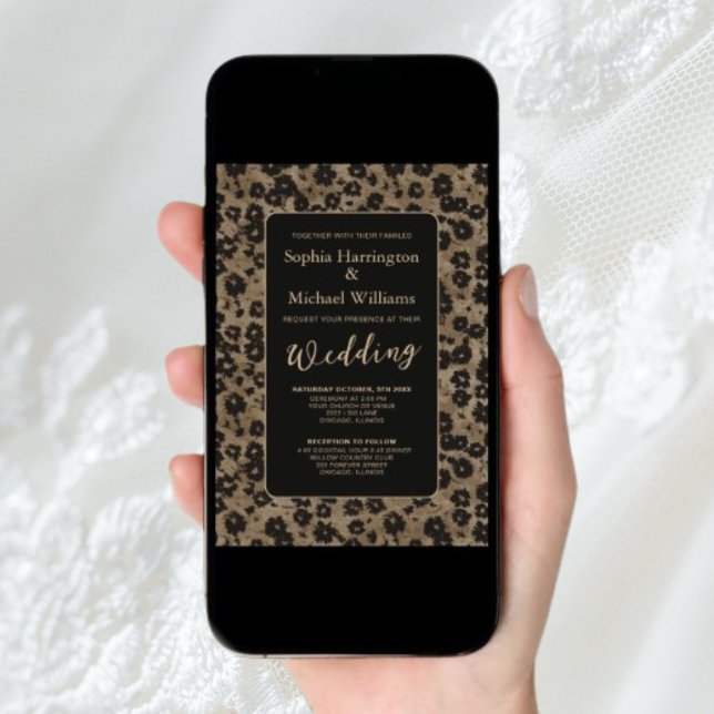 Modern Blommigt Elegant Digital Wedding-inbjudan Inbjudningar (Skapare uppladdad)