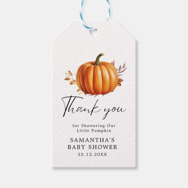 Modern Blommigt - fallskärm för barn Presentetikett (Framsidan)