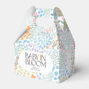 Modern Blommigt färglöst Baby i babyskor i blomman Presentaskar
