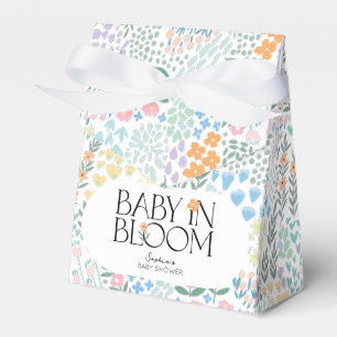 Modern Blommigt färglöst Baby i babyskor i blomman Presentaskar