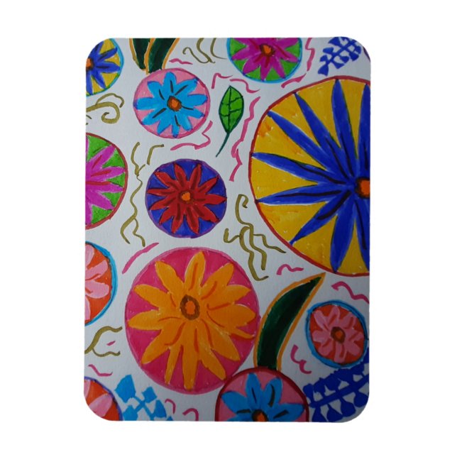 Modern Blommigt - flexibel magnet (Vertikal)