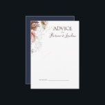 Modern  Blommigt | flottan Bröllop Rådkort<br><div class="desc">Denna moderna blommigt | Råkort för flotta bröllop är perfekt för din elegant Bho lyxury ro guld, sage grönt, rosa bröllop. Utformningen har en guld-folie ram eller en bouquet med den röda persiko-peonin vår, en typisk vit vattenfärgssukulent blomma, grönt inklusive fern och eukalyptus, med en vintage dammig ro och elfenbensfjäril....</div>