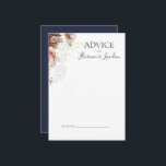 Modern  Blommigt | flottan Bröllop Rådkort<br><div class="desc">Denna moderna blommigt | Råkort för flotta bröllop är perfekt för din elegant Bho lyxury ro guld, sage grönt, rosa bröllop. Utformningen har en guld-folie ram eller en bouquet med den röda persiko-peonin vår, en typisk vit vattenfärgssukulent blomma, grönt inklusive fern och eukalyptus, med en vintage dammig ro och elfenbensfjäril....</div>