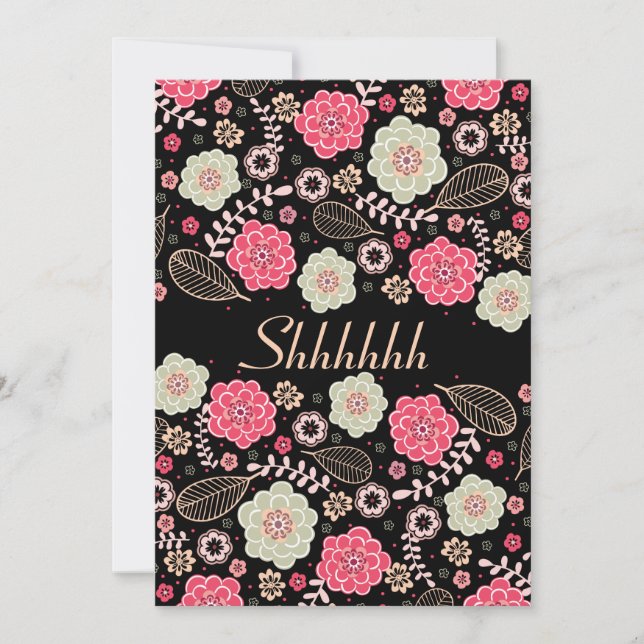 Modern Blommigt för Födelsedagsfest i undervisning Inbjudningar (Framsida)