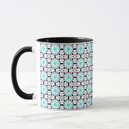 Modern Blommigt Geometric Mugg