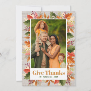 MODERN-BLOMMIGT happy thanksgiving-kort Tack Kort