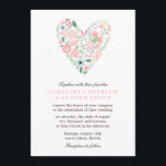Modern Blommigt Heart Bröllop Inbjudningar<br><div class="desc">Modern och snyggt bröllopsinbjudan perfekt för vår eller sommar-bröllop är ett vackert exempel på blommigtens hjärta. Besök vår butik om du vill ha fler alternativ för färg och matchande produkter.</div>
