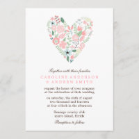 Modern Blommigt Heart Bröllop