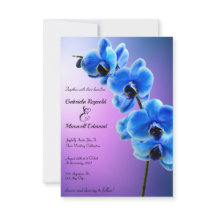 Modern Blommigt Himlar Blue Orchids Bröllop
