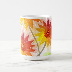 Modern Blommigt Illustration Kaffemugg