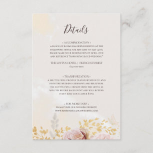 Modern Blommigt Information om vattenfärg Tilläggskort