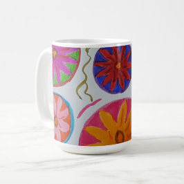 Modern Blommigt Kaffemugg