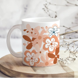 Modern Blommigt Kaffemugg