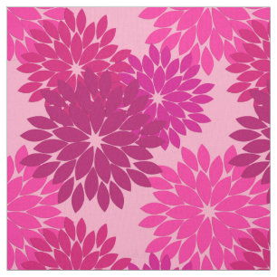 Modern Blommigt Kimono-utskrift, Rosa, Fuchsia och Tyg