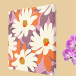 Modern Blommigt Konstnärliga Daisy - hemdekan Canvastryck<br><div class="desc">Blommigtar med modern abstrakt,  färgstark daisy med pasteller,  vita daisy och rosa - bakgrund Underbart sätt att lägga till en popo från färg till hemdekantering</div>
