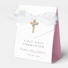 Modern Blommigt Kor Girl First Communion Presentaskar
