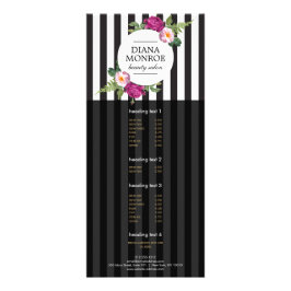 Modern Blommigt-kort för kransad salon-rack Reklamkort