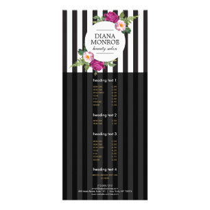 Modern Blommigt-kort för kransad salon-rack Reklamkort