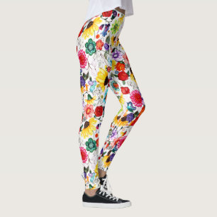Modern Blommigt Leggings