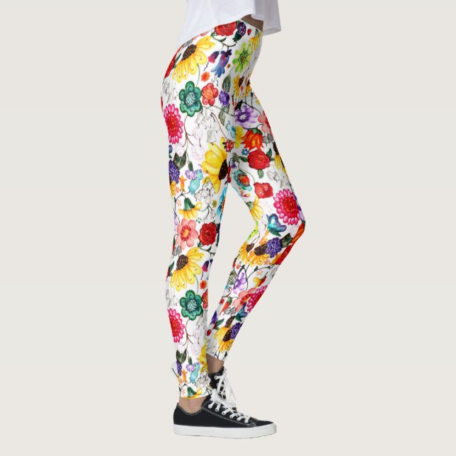 Modern Blommigt Leggings (Höger)