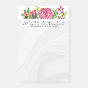 Modern Blommigt Luxury vattencolor Classy Post-it Block