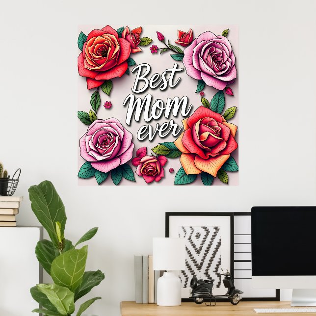 Modern Blommigt - lyxgifts samling Poster (Hemmakontoret)