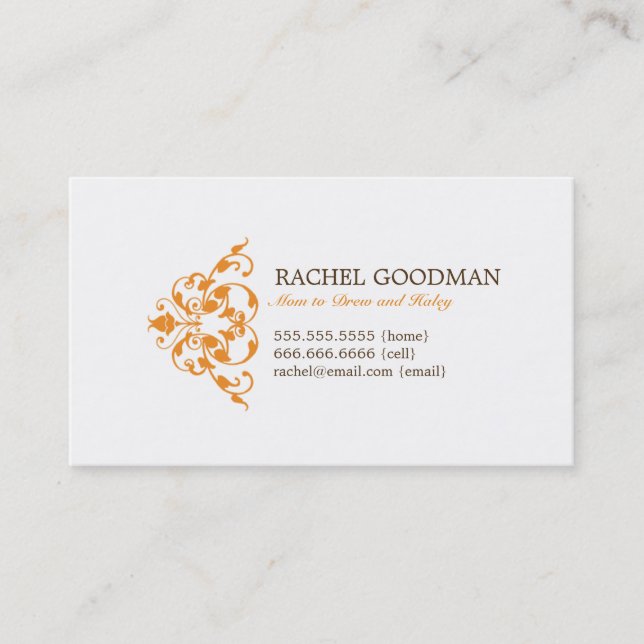 Modern Blommigt Mamma Card/personligt Telefonkort (Framsida)