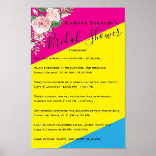 Modern Blommigt 💍 Möhippa Itinerary Poster