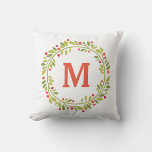 Modern Blommigt Monogram WAN Kudde